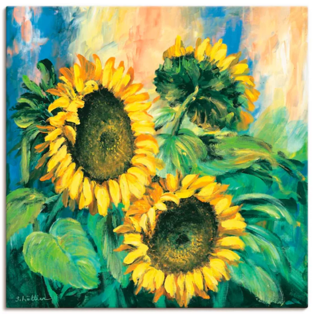 Artland Leinwandbild »Sonnenblumen II«, Blumen, (1 St.) günstig online kaufen
