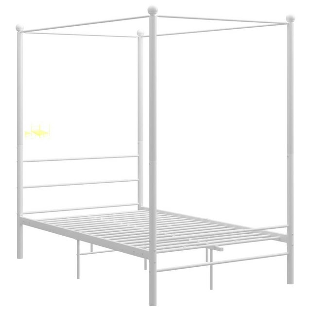 furnicato Bettgestell Himmelbett Weiß Metall 120x200 cm (1-tlg) günstig online kaufen