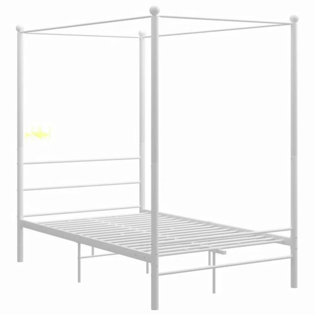 furnicato Bettgestell Himmelbett Weiß Metall 120x200 cm (1-tlg) günstig online kaufen