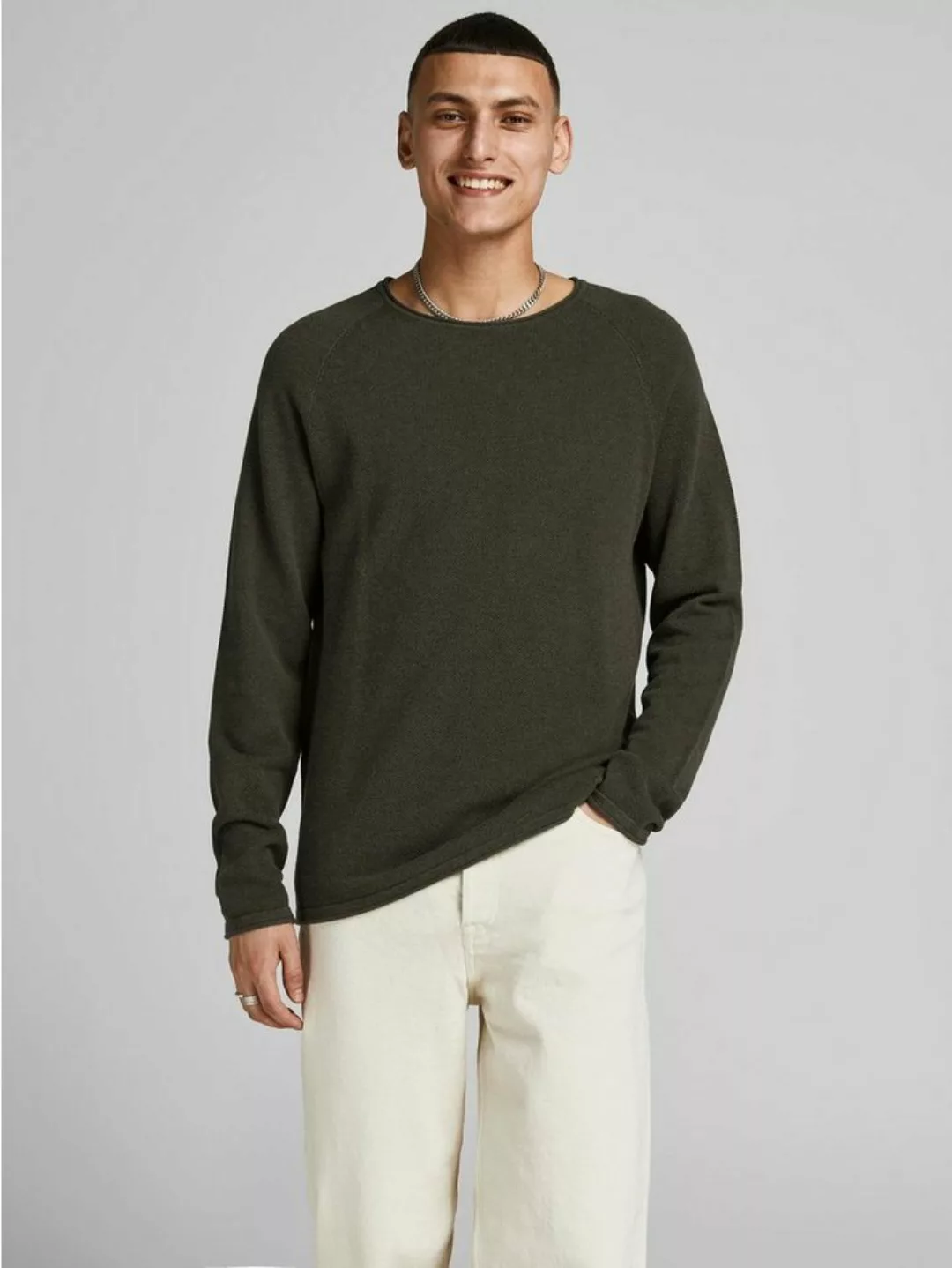 Jack & Jones Herren Sweater Pullover mit Rundhals Ausschnitt JJEHILL günstig online kaufen