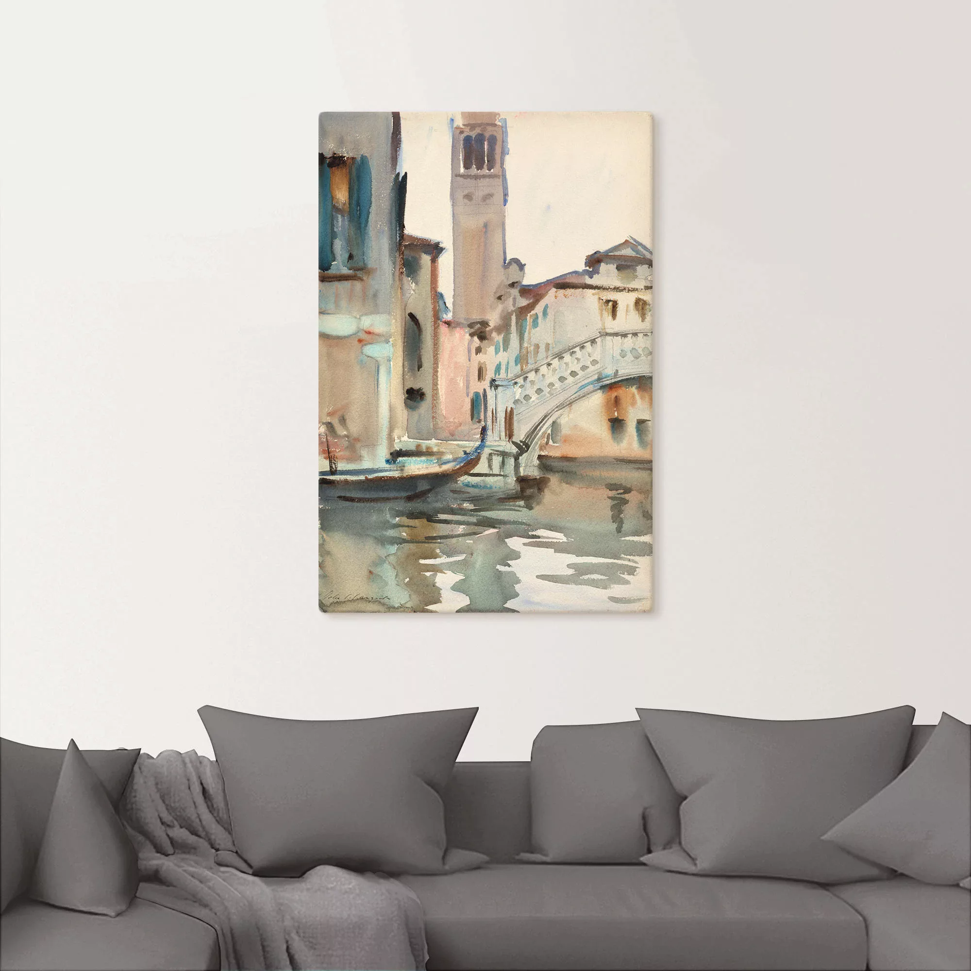 Artland Wandbild "Eine Brücke und Campanile, Venedig.", Venedig, (1 St.), a günstig online kaufen