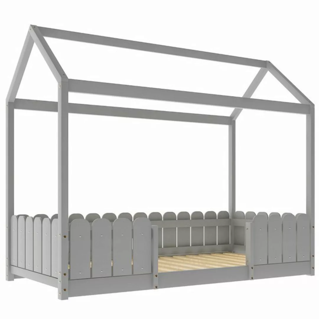 liebtech Kinderbett Hausbett 90x200 cm, Holz, mit Rausfallschutz, Lattenros günstig online kaufen