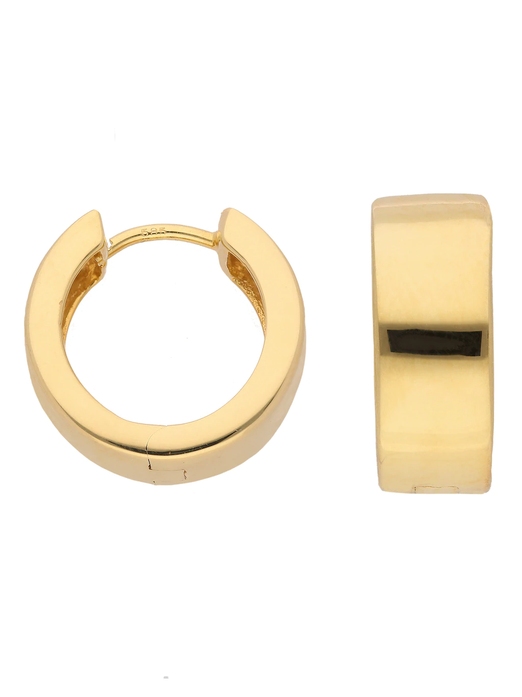 Adelia´s Paar Ohrhänger "585 Gold Ohrringe Creolen Ø 15 mm", Goldschmuck fü günstig online kaufen