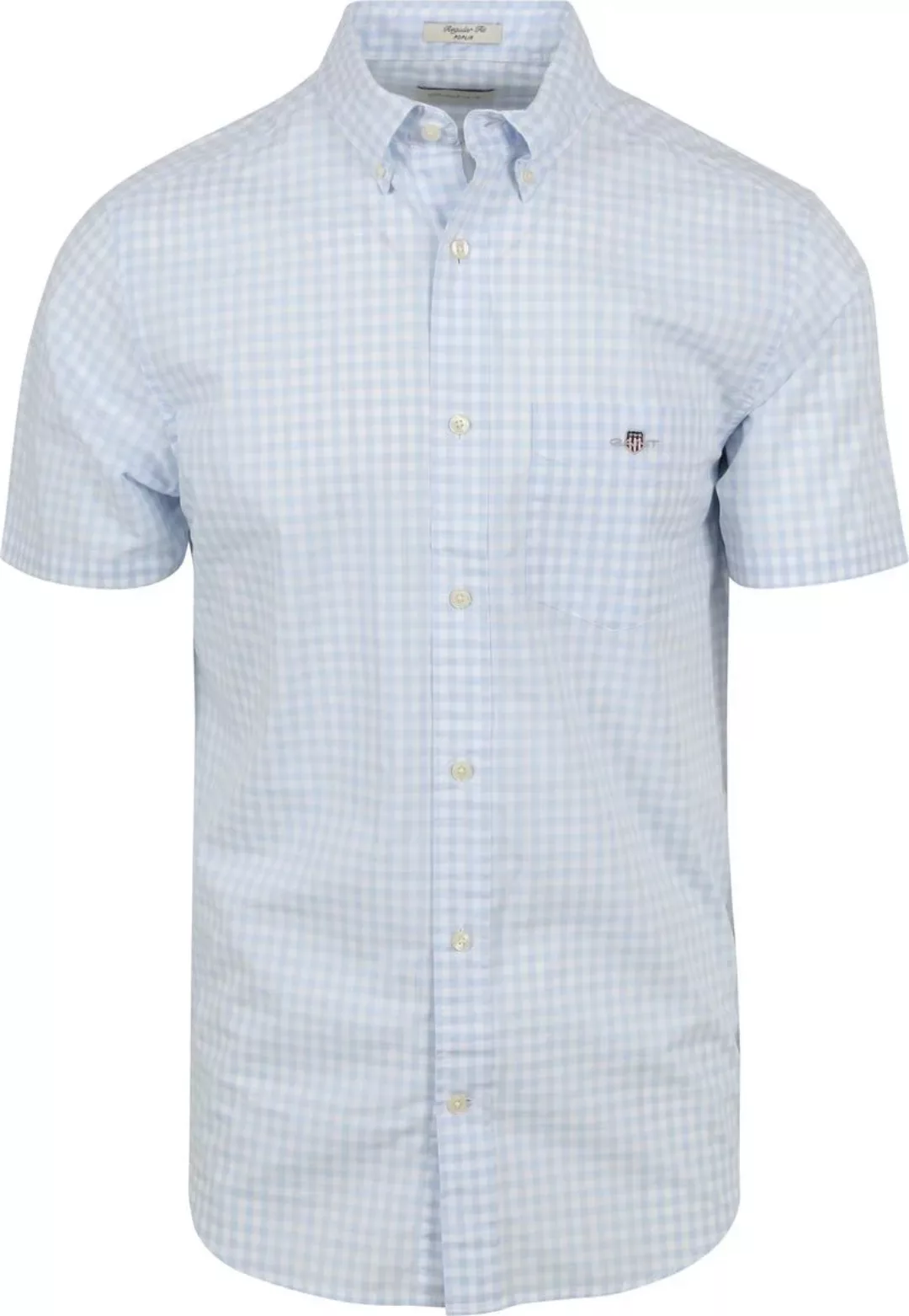 Gant Hemd Short Sleeve Hellblau - Größe L günstig online kaufen