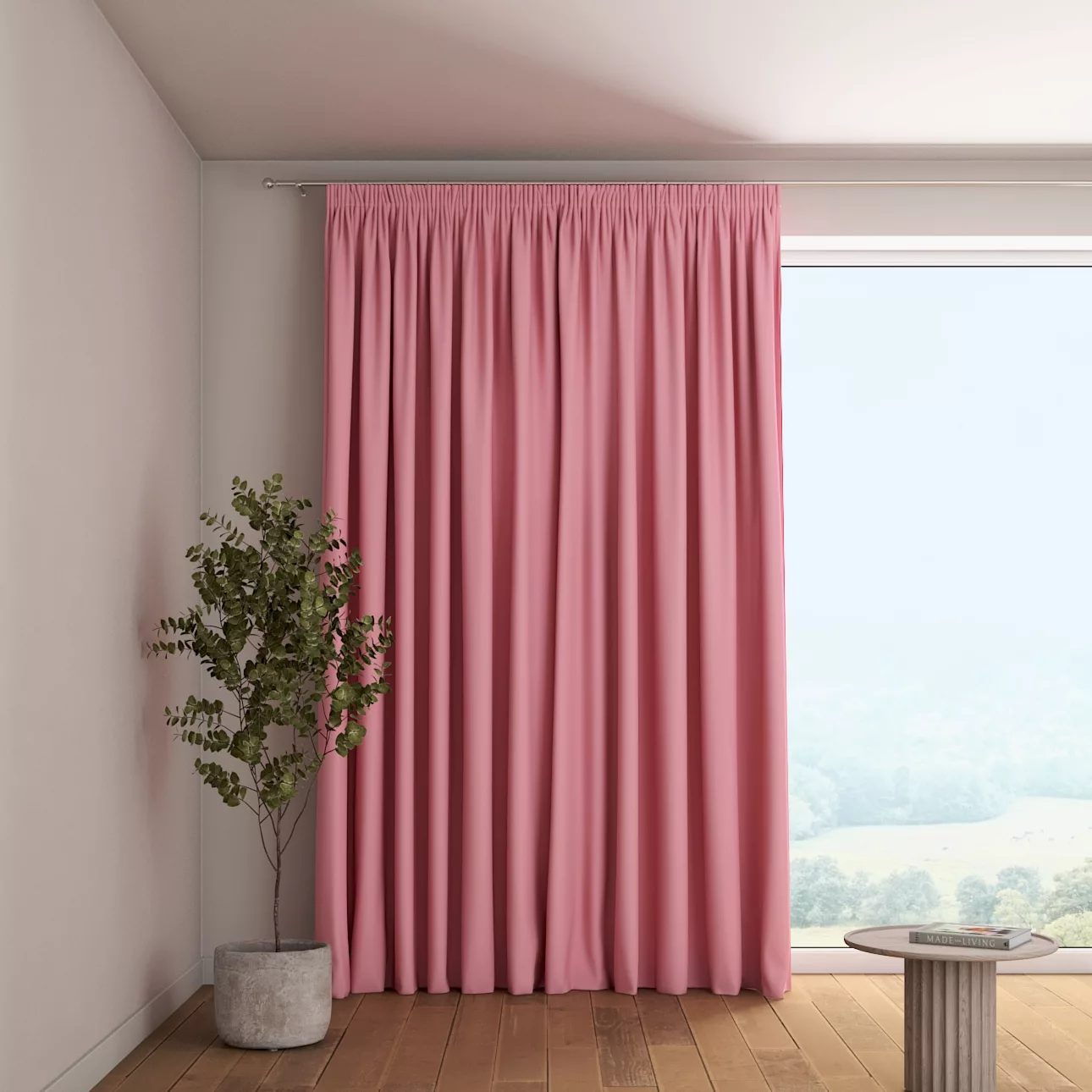 Vorhang mit Kräuselband, rosa, Dimout 145 cm (269-92) günstig online kaufen