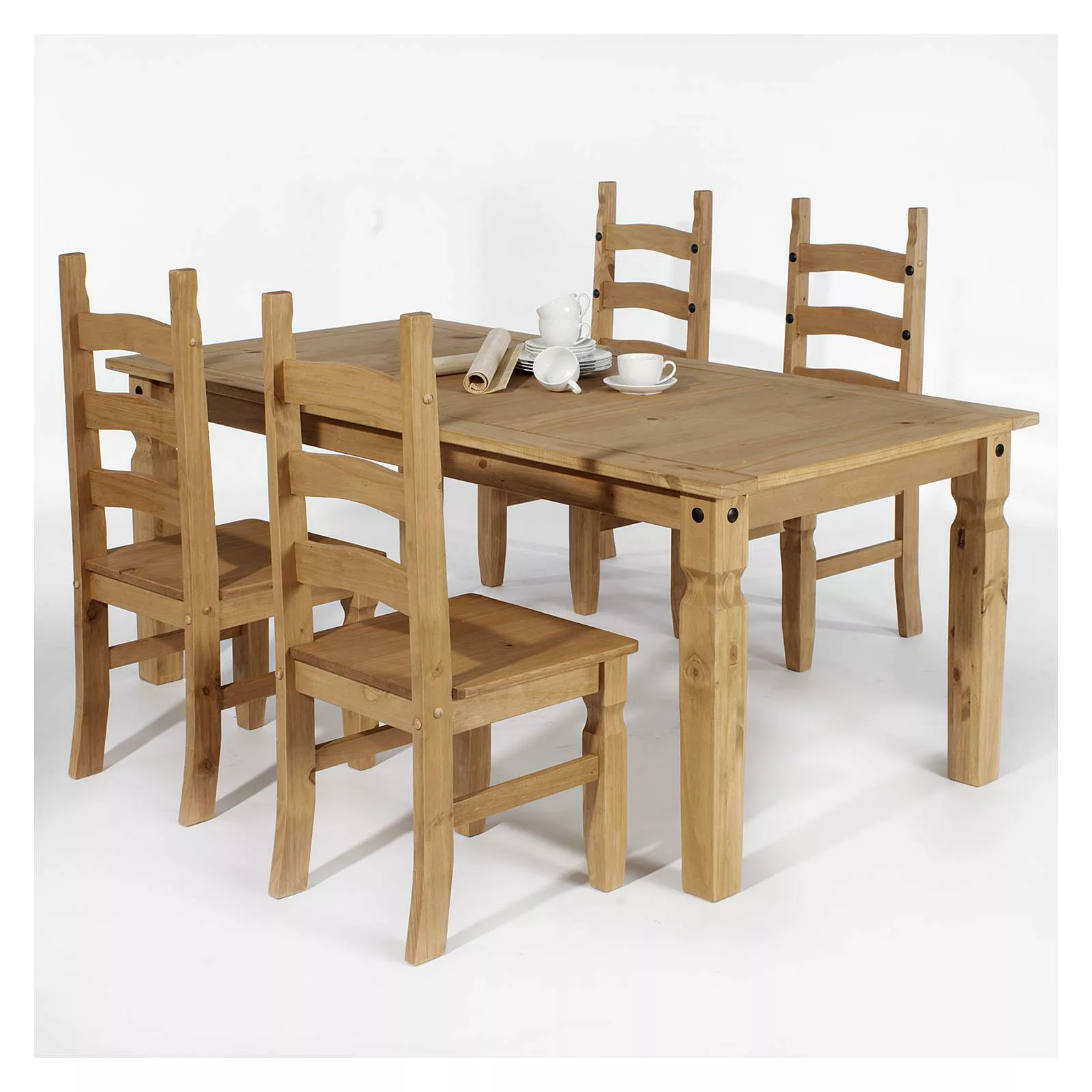 Essgruppe TEQUILA Mexico Möbel 1 Tisch + 4 Stühle günstig online kaufen