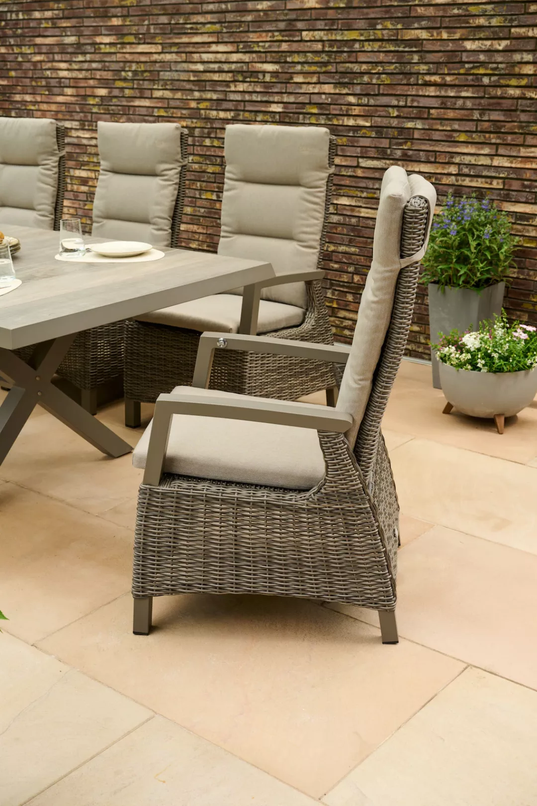 Siena Garden Gartensessel »»Corido Dining Move« taupe inkl. Kissen«, Rücken günstig online kaufen