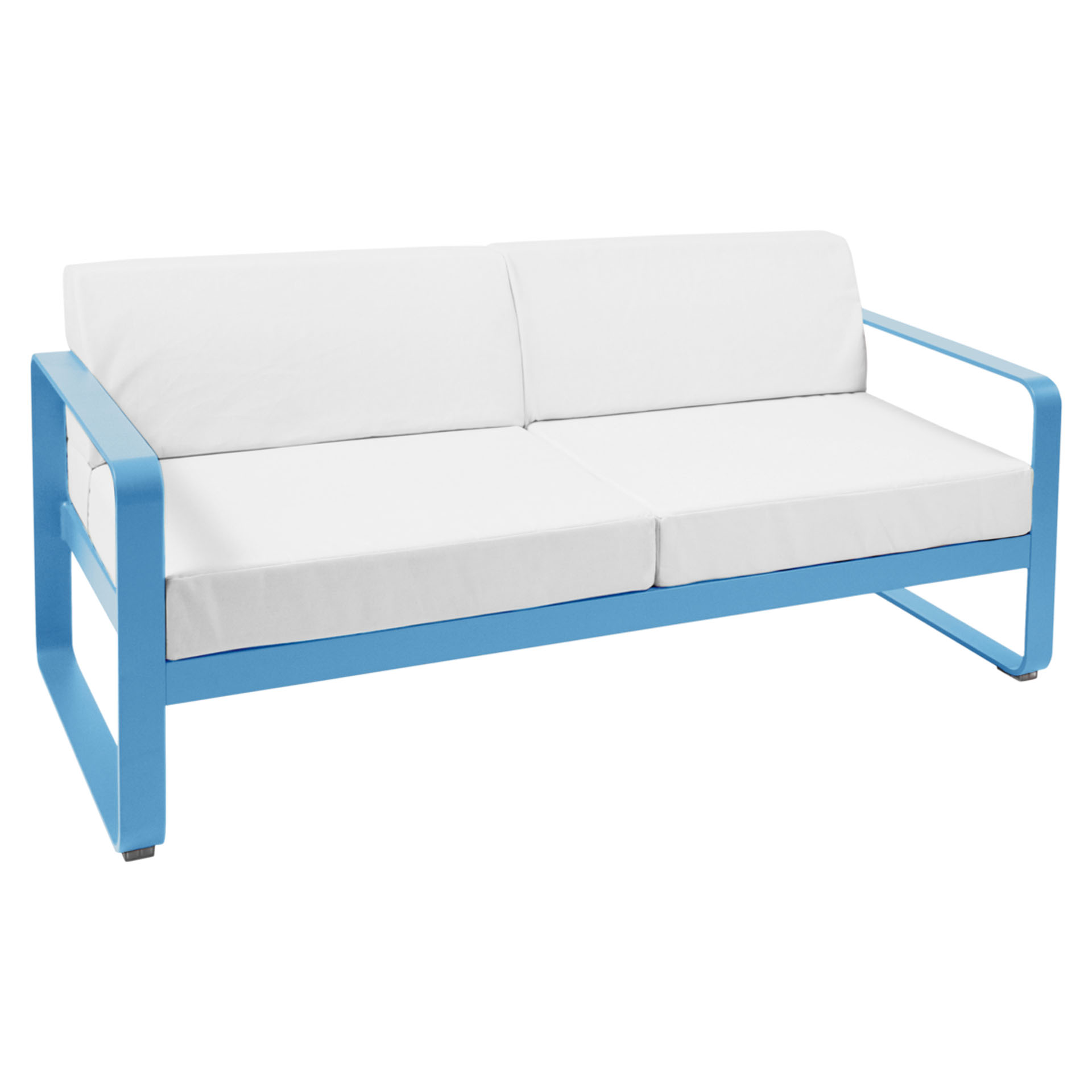 Bellevie Lounge-Sofa 2-Sitzer E1 Maya-Blau 81 Grauweiß günstig online kaufen