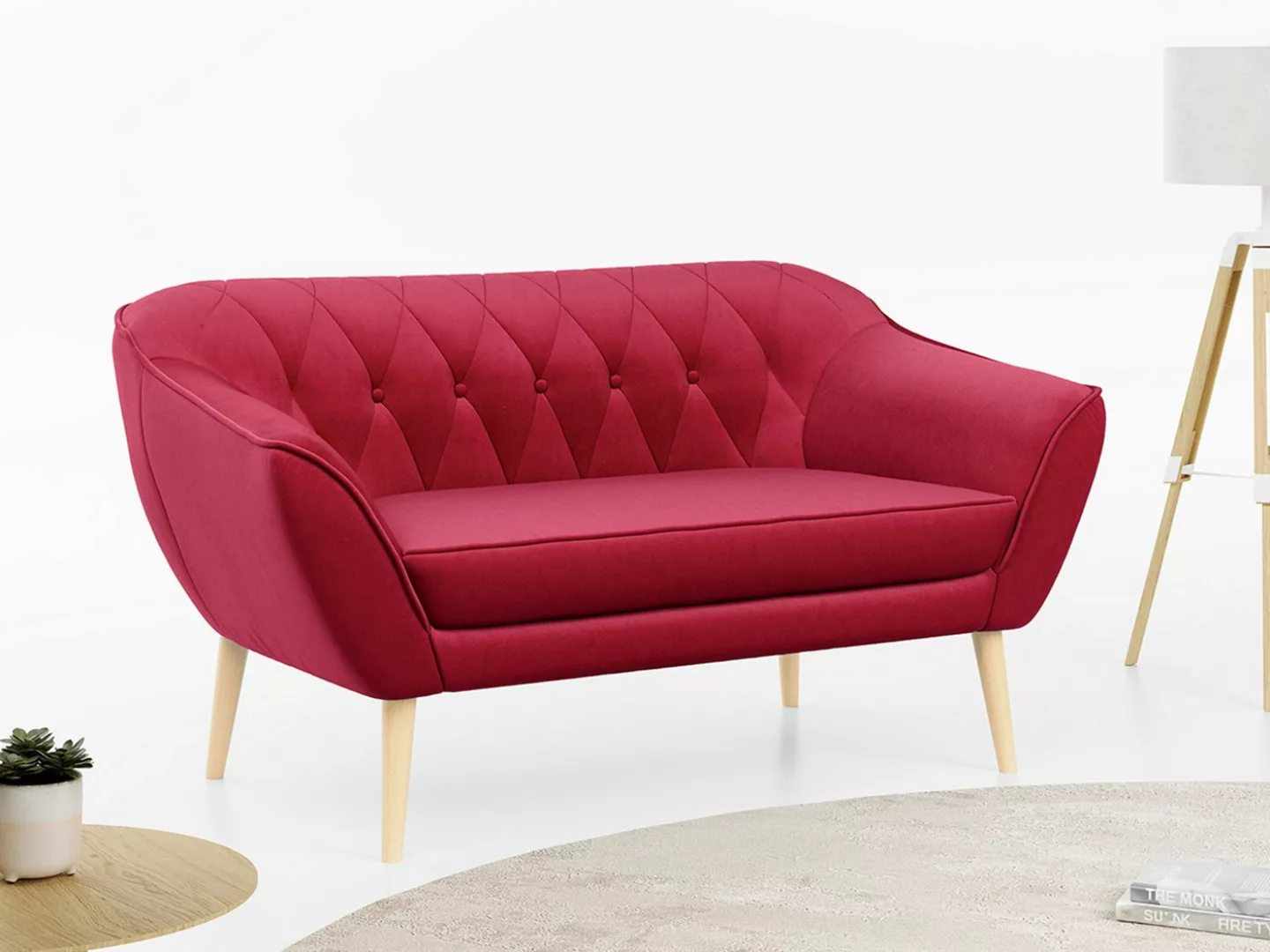 MKS MÖBEL Sofa PIRS-2 Sitzer, Skandinavischer Stil, Gesteppte Polsterung, H günstig online kaufen