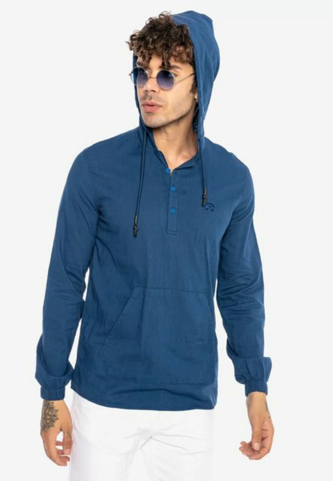 RedBridge Kapuzensweatshirt Manchester im modischen Hemd-Stil günstig online kaufen
