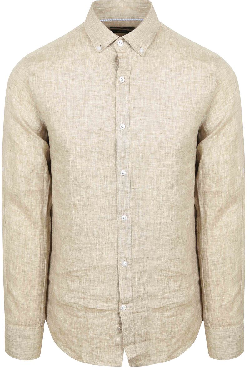 Steppin' Out Hemd Leinen Beige - Größe S günstig online kaufen