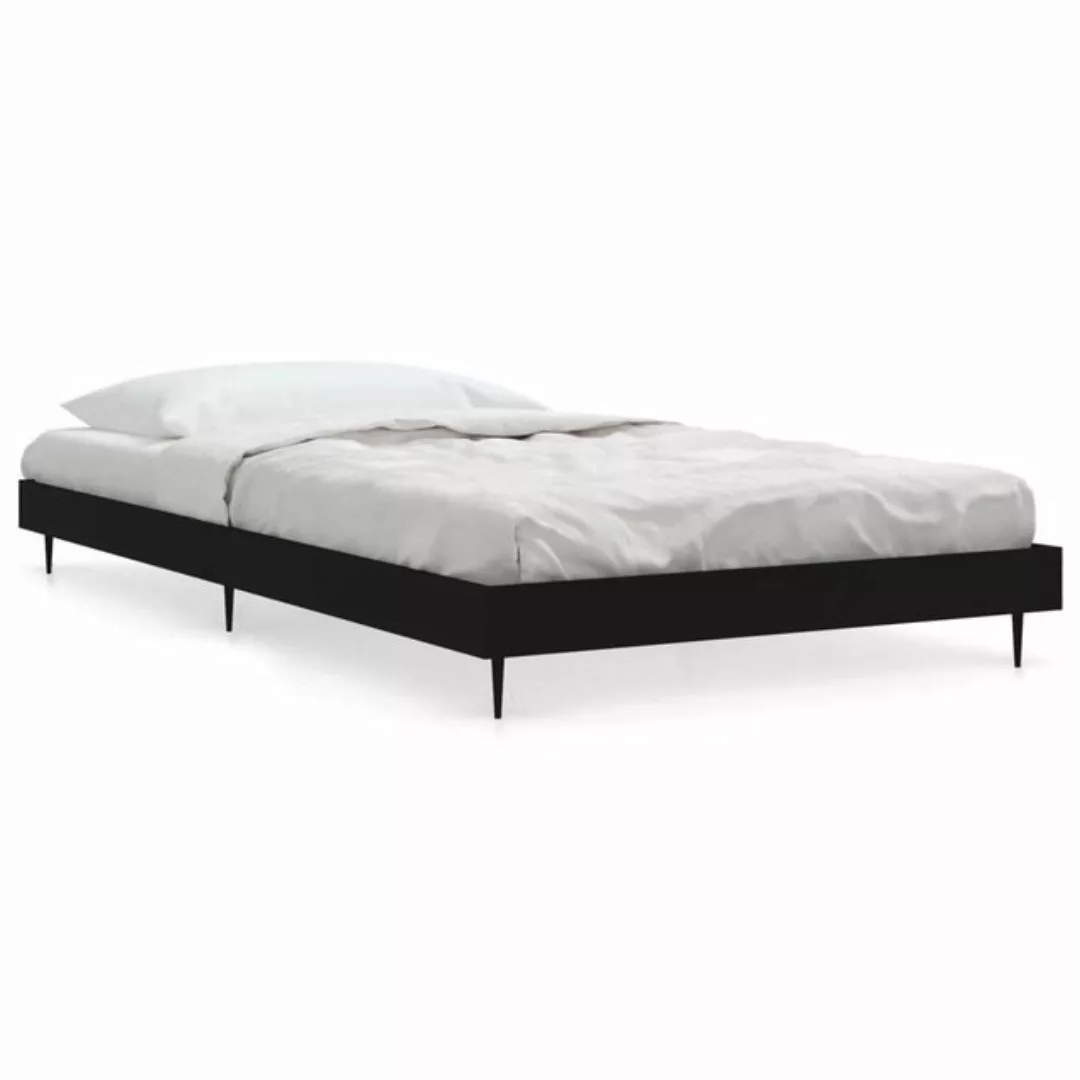 furnicato Bettgestell Schwarz 90x200 cm Holzwerkstoff (1-tlg) günstig online kaufen