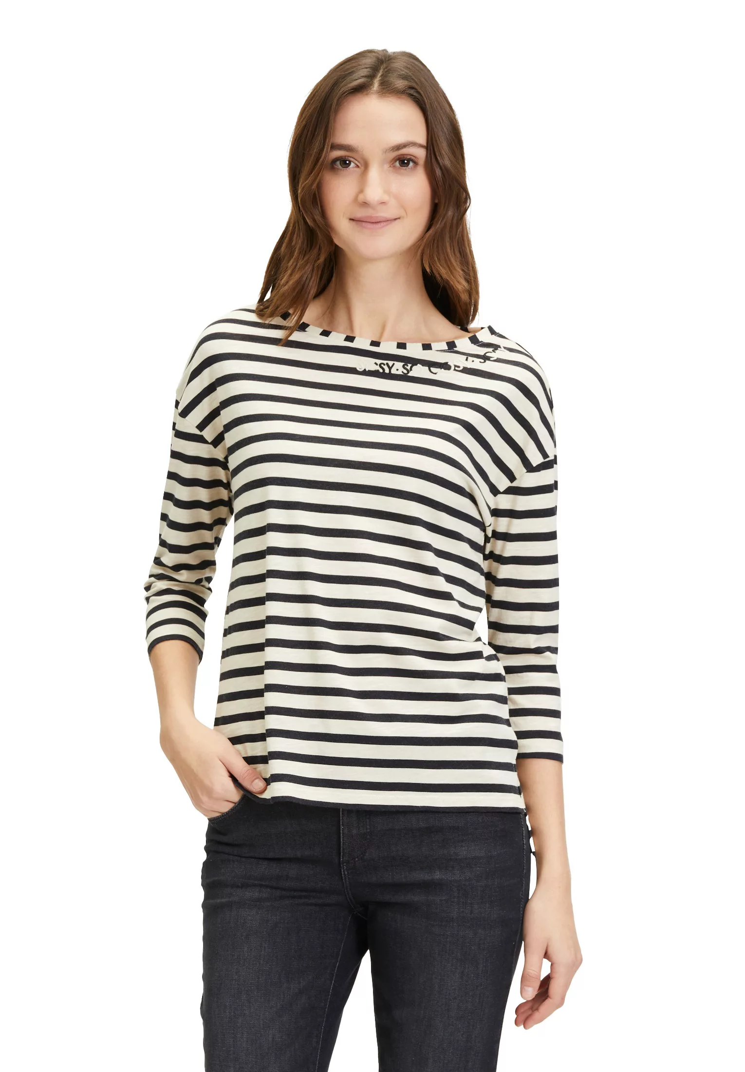 Betty Barclay 3/4-Arm-Shirt Betty Barclay Ringelshirt mit Seitenschlitzen ( günstig online kaufen