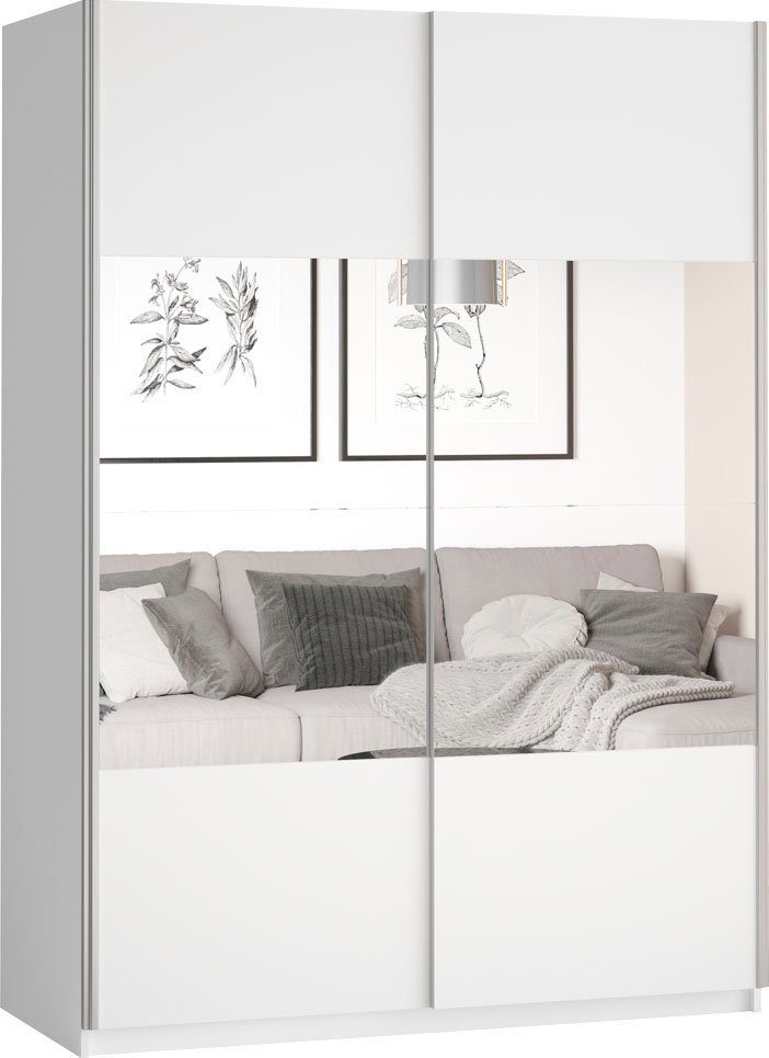 Helvetia Schwebetürenschrank Beta, mit Spiegelelement, inkl. 1 Kleiderstang günstig online kaufen
