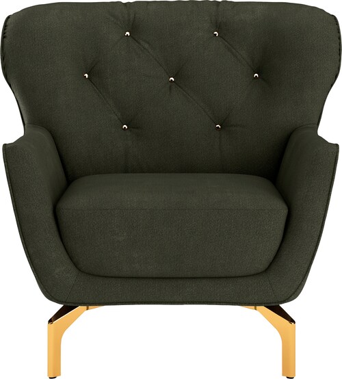 sit&more Sessel »Orient 3«, inkl. 1 Zierkissen mit Strass-Stein, goldfarben günstig online kaufen
