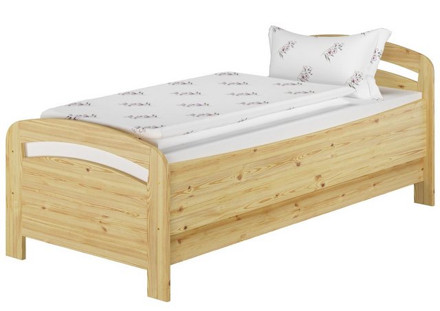 ERST-HOLZ Bett Seniorenbett 90x220 Überlänge Kiefer massiv, Kieferfarblos l günstig online kaufen