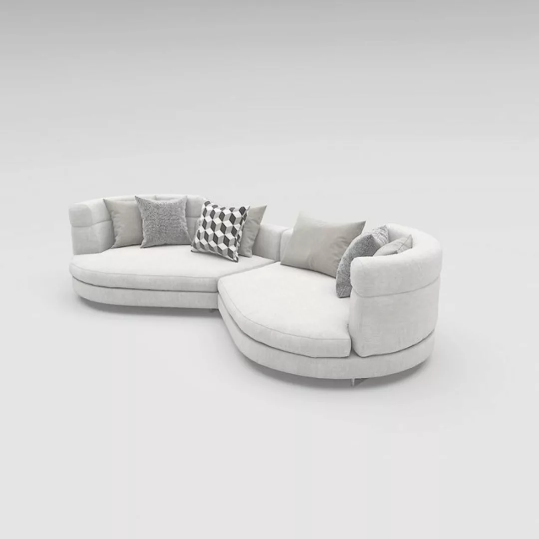JVmoebel Ecksofa, Runde big xxl Sofa 4 Sitzer Luxus Italien Design Rund Cou günstig online kaufen