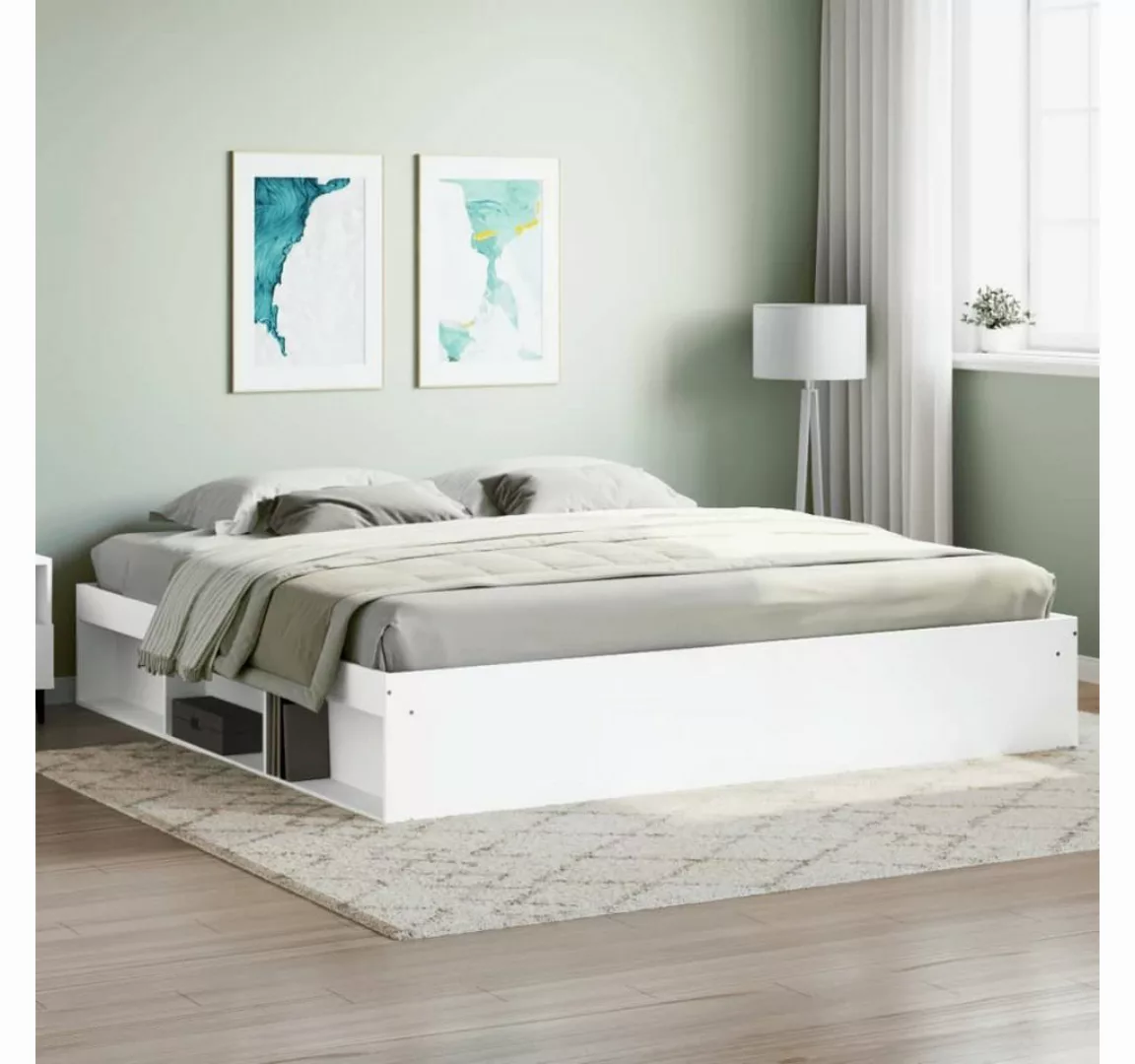 furnicato Bett Bettgestell Weiß 200x200 cm günstig online kaufen