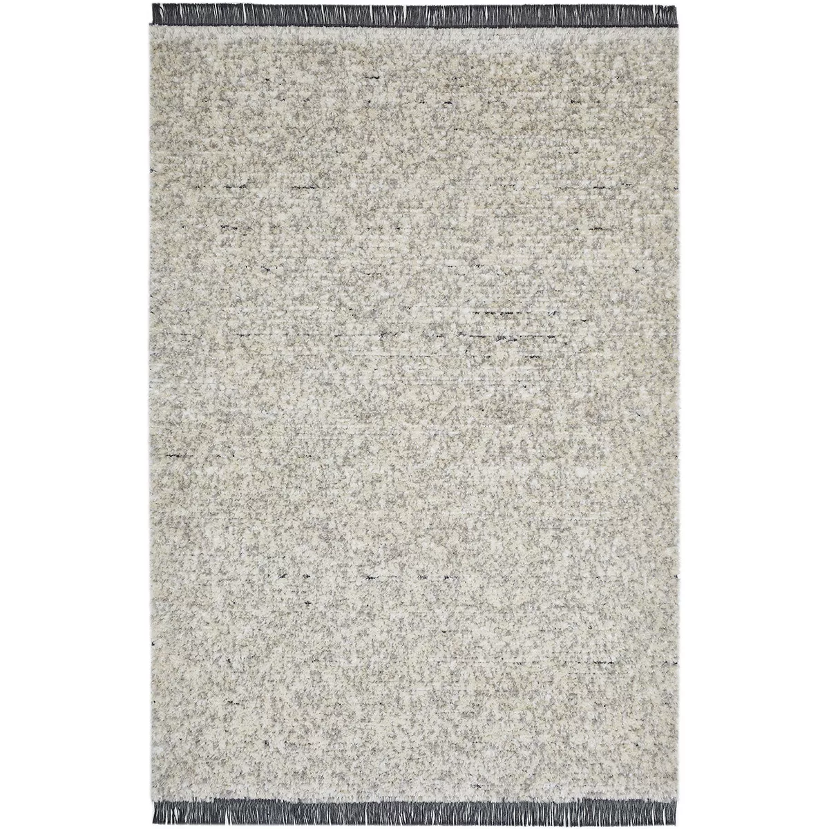 HOMCOM Hochflorteppich mit Fransen Beige-Grau 230 x 160 x 2,1 cm   Aosom günstig online kaufen