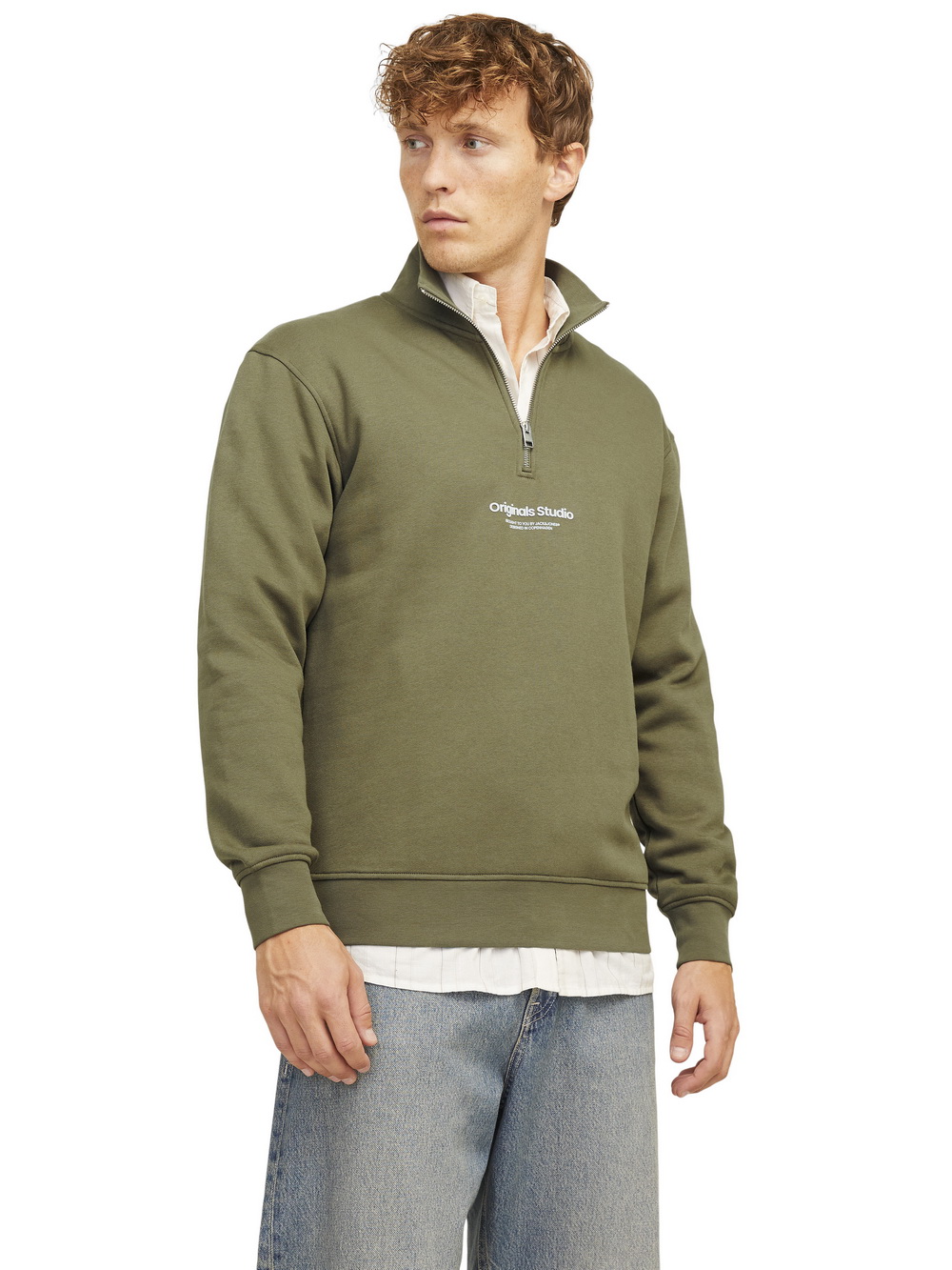 Jack & Jones Herren Stehkragen Pullover JORVESTERBRO QUARTER ZIP - Relaxed günstig online kaufen