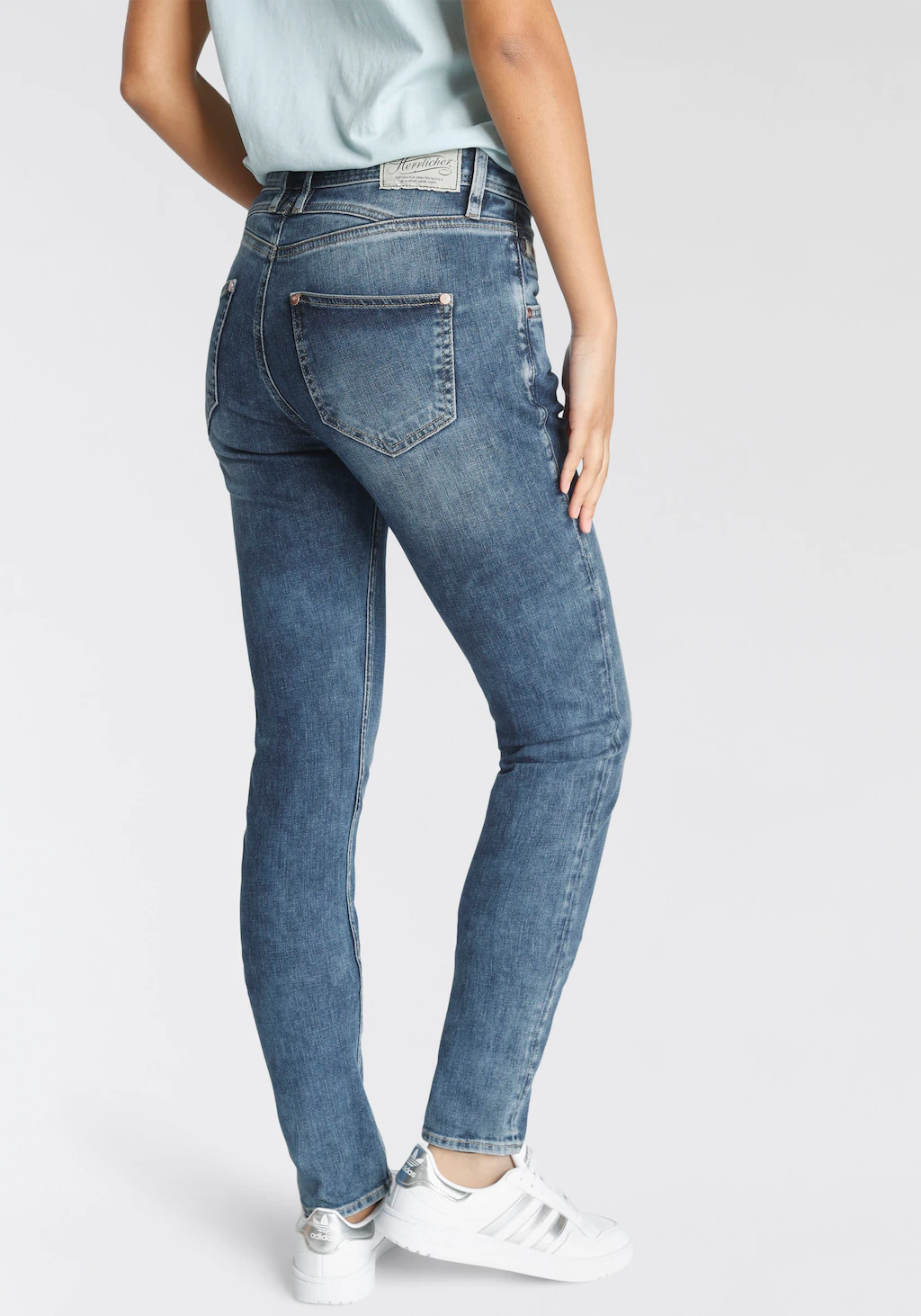 Herrlicher Slim-fit-Jeans PEPPY SLIM RECYCLED DENIM Normal Waist Recycled P günstig online kaufen