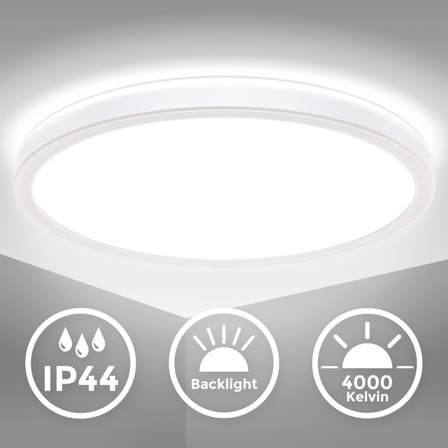 B.K.Licht LED Deckenleuchte »LED Bad-Deckenlampe, mit Backlight, Ultraflach günstig online kaufen