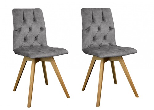 andas Esszimmerstuhl "Rania", (Set), 2 St., Samtvelours, Massivholzgestell, günstig online kaufen