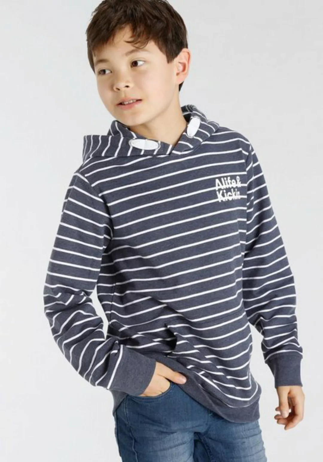 Alife & Kickin Kapuzensweatshirt Ringel in melierter Qualität und garngefär günstig online kaufen