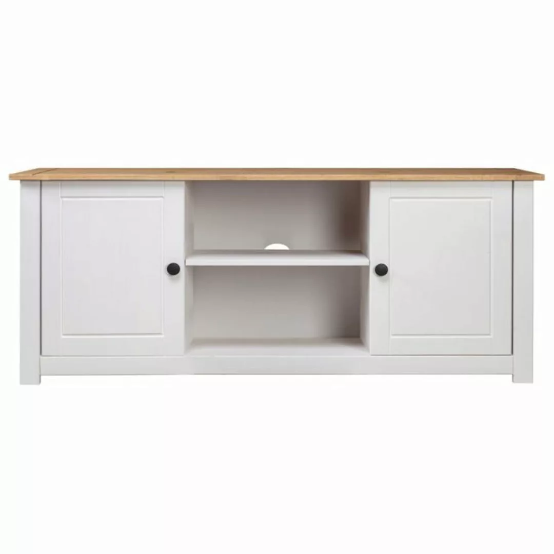 furnicato TV-Schrank Weiß 120x40x50 cm Massivholz Panama-Kiefer (1-St) günstig online kaufen