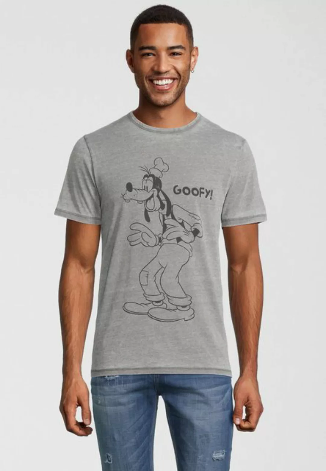 Recovered T-Shirt Disney Goofy Vintage Pose GOTS zertifizierte Bio-Baumwoll günstig online kaufen