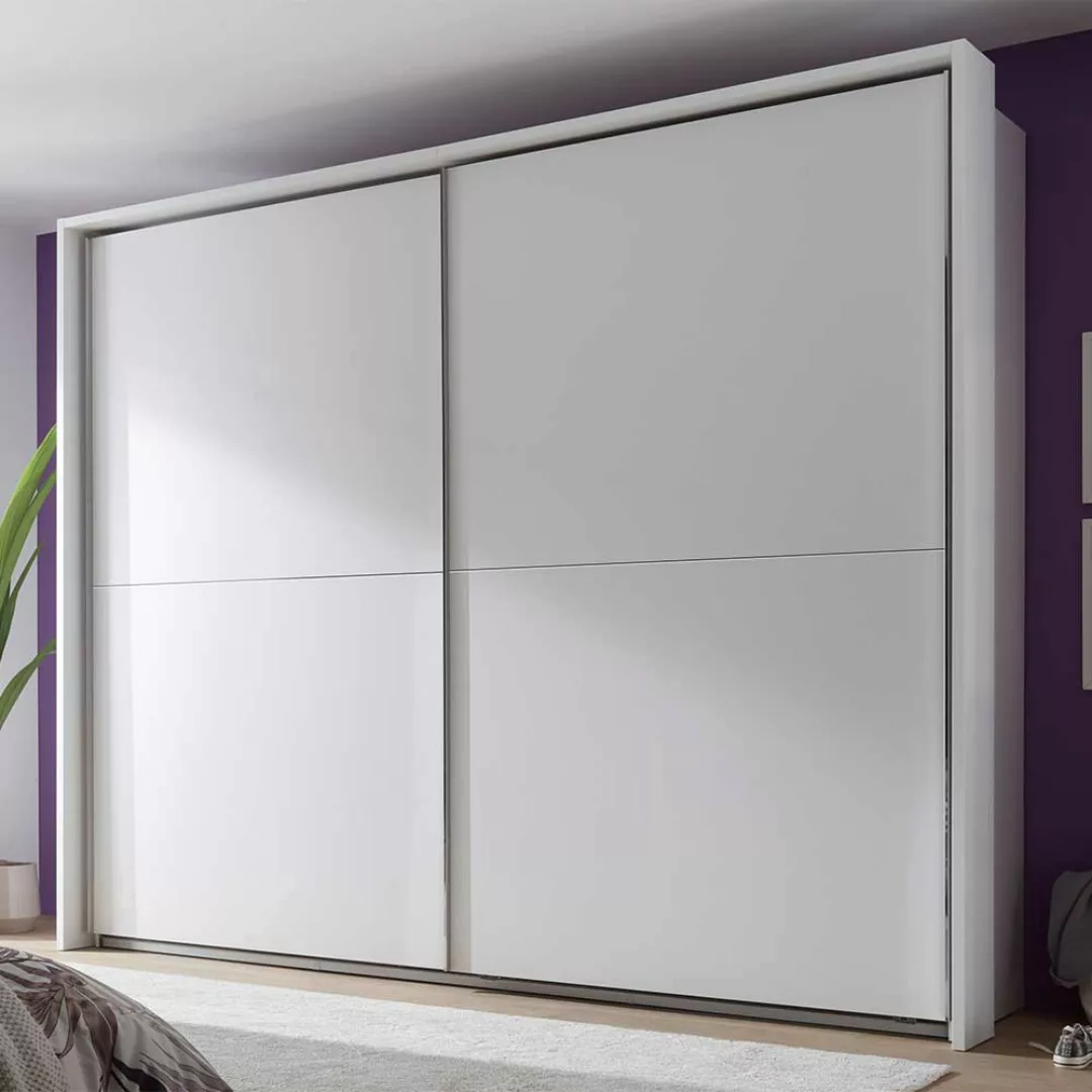Moderner Schlafzimmerschrank in Weiß drei Schubladen innen günstig online kaufen
