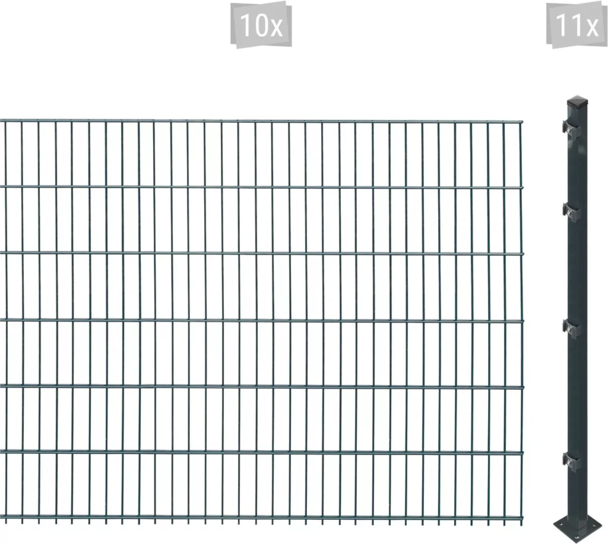 Arvotec Doppelstabmattenzaun "ESSENTIAL 123 zum Aufschrauben", Zaunhöhe 123 günstig online kaufen