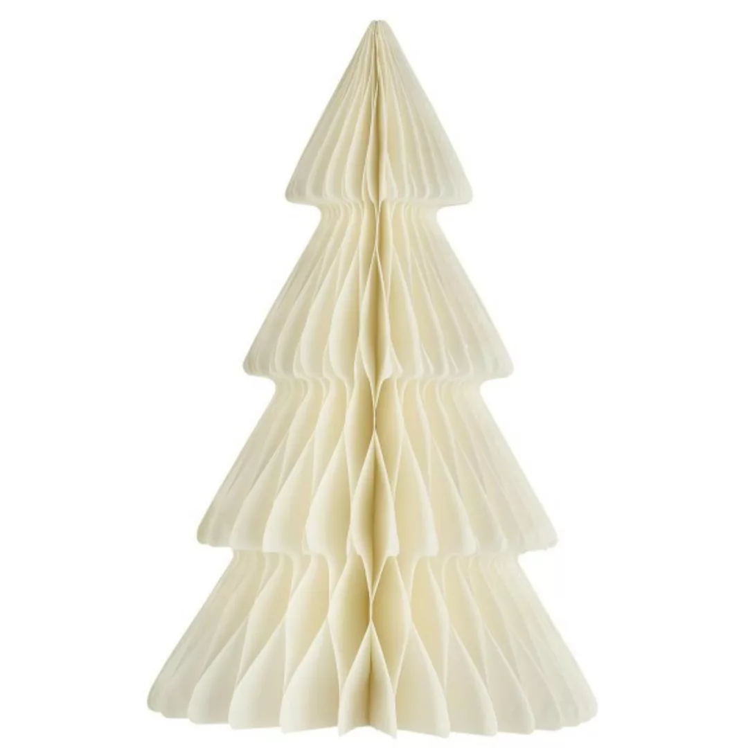 Tannenbaum aus Papier zum umfalten mit Magnetverschluss Weiß Höhe: 34,5 cm, günstig online kaufen