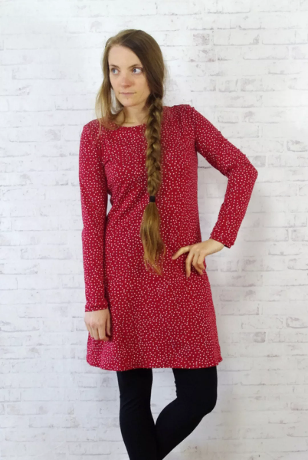 Bio Kleid - Pünktchen - Rot/weiß günstig online kaufen