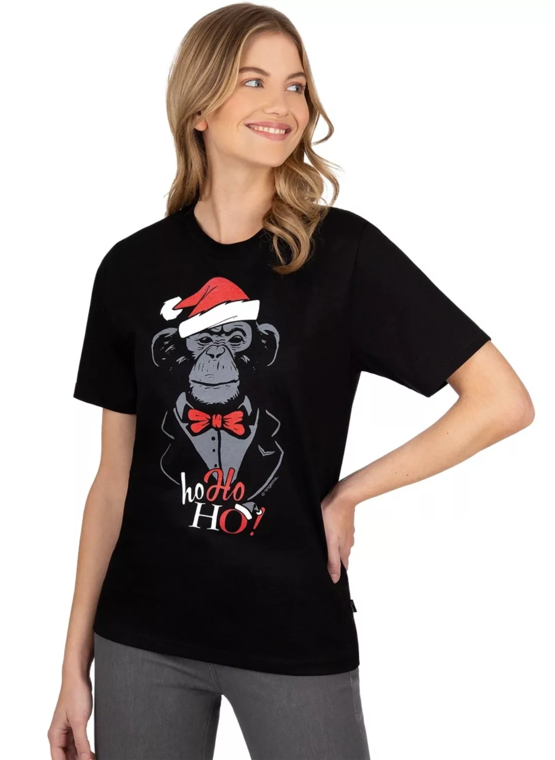 Trigema T-Shirt "TRIGEMA T-Shirt mit weihnachtlichem Motiv" günstig online kaufen