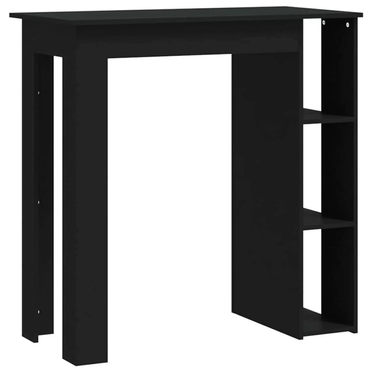 Bartisch Mit Regal Schwarz 102x50x103,5 Cm Spanplatte günstig online kaufen