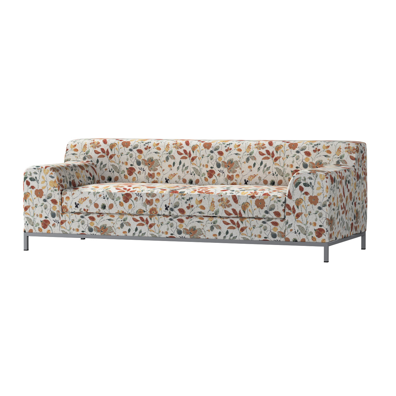 Bezug für Kramfors 3-Sitzer Sofa, orange-grün, Sofahusse, Kramfors 3-Sitzer günstig online kaufen