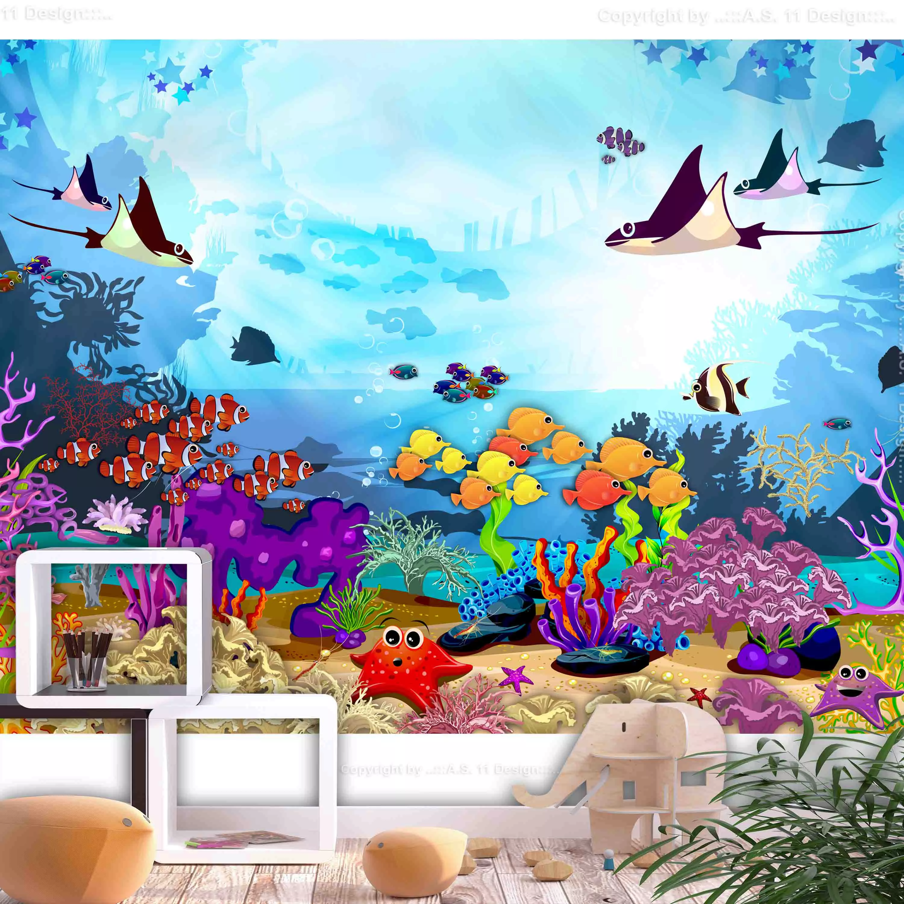 Selbstklebende Fototapete - Underwater Fun günstig online kaufen