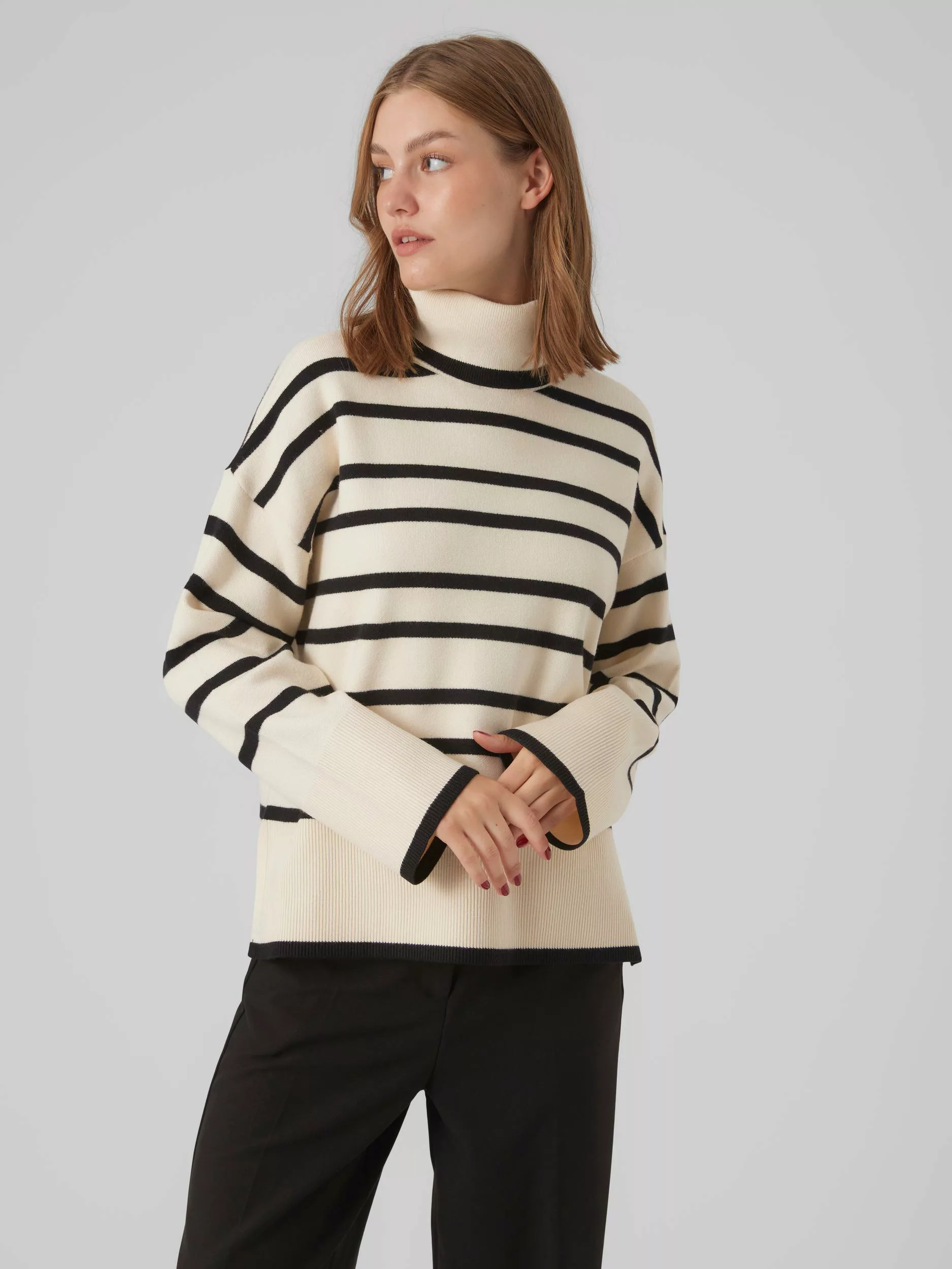 Vero Moda Rollkragenpullover VMSABA LS ROLLNECK PULLOVER GA NOOS günstig online kaufen