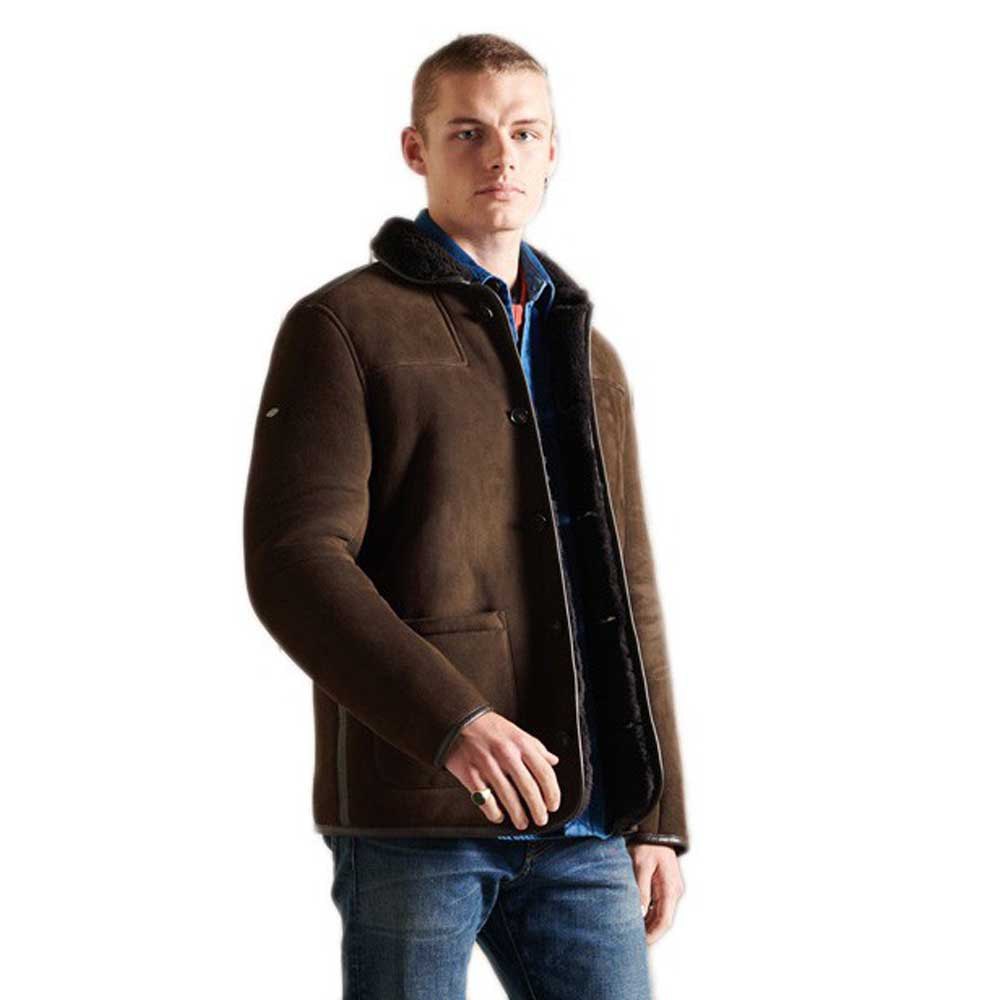 Superdry Shearling Deck Jacke M Brown Nubuck günstig online kaufen