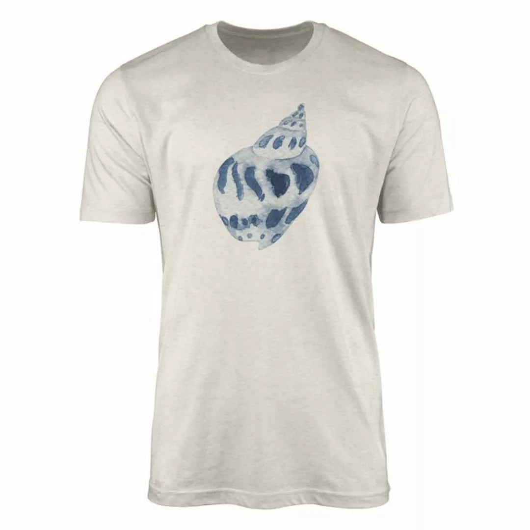 Sinus Art T-Shirt Herren Shirt 100% gekämmte Bio-Baumwolle T-Shirt Muschel günstig online kaufen