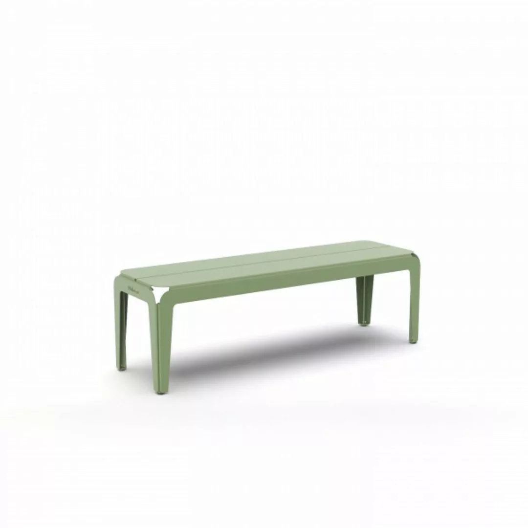 Bended bench / Outdoor Bank ohne Rückenlehne blassgrün günstig online kaufen