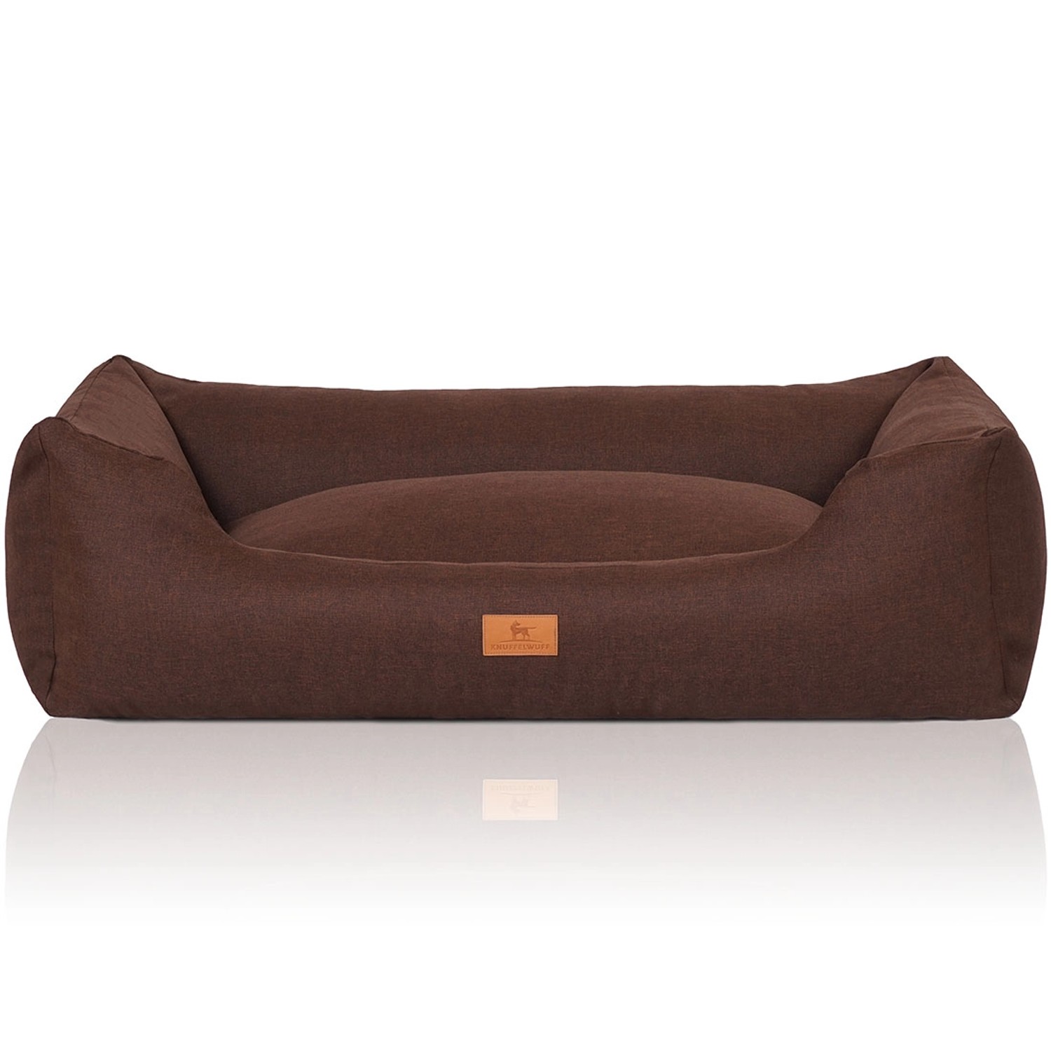 Knuffelwuff Hundebett Lotte Velours XL 105 x 75cm Braun günstig online kaufen