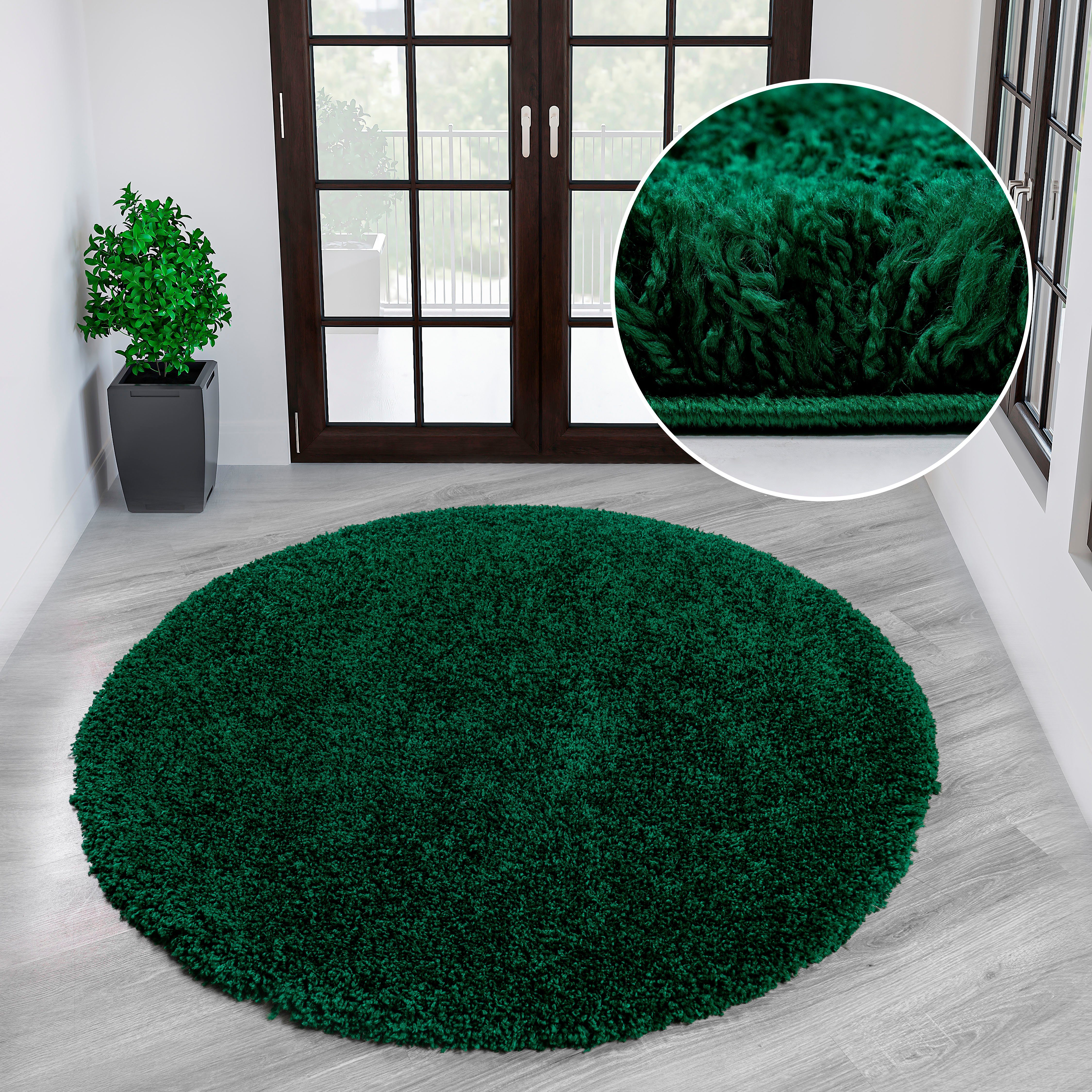 my home Teppich Shaggy 30, rund, günstig online kaufen