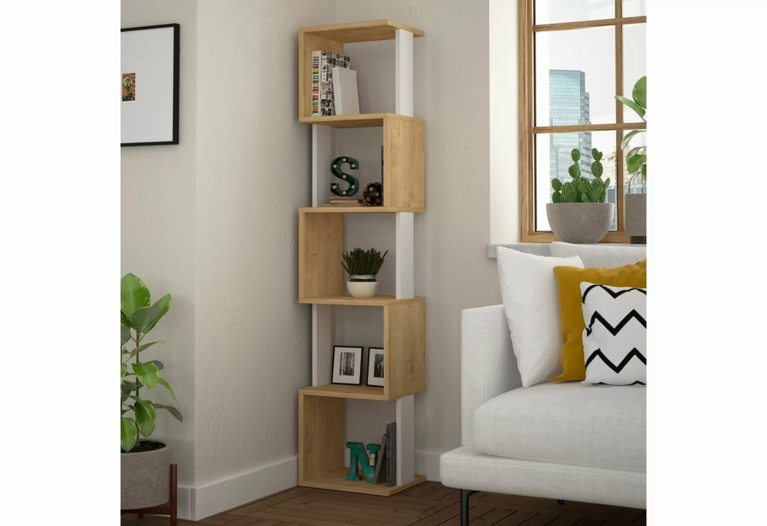 Decortie Bücherregal Piri, Modernes Bücherregal Display Unit, 35 x 30 x 161 günstig online kaufen