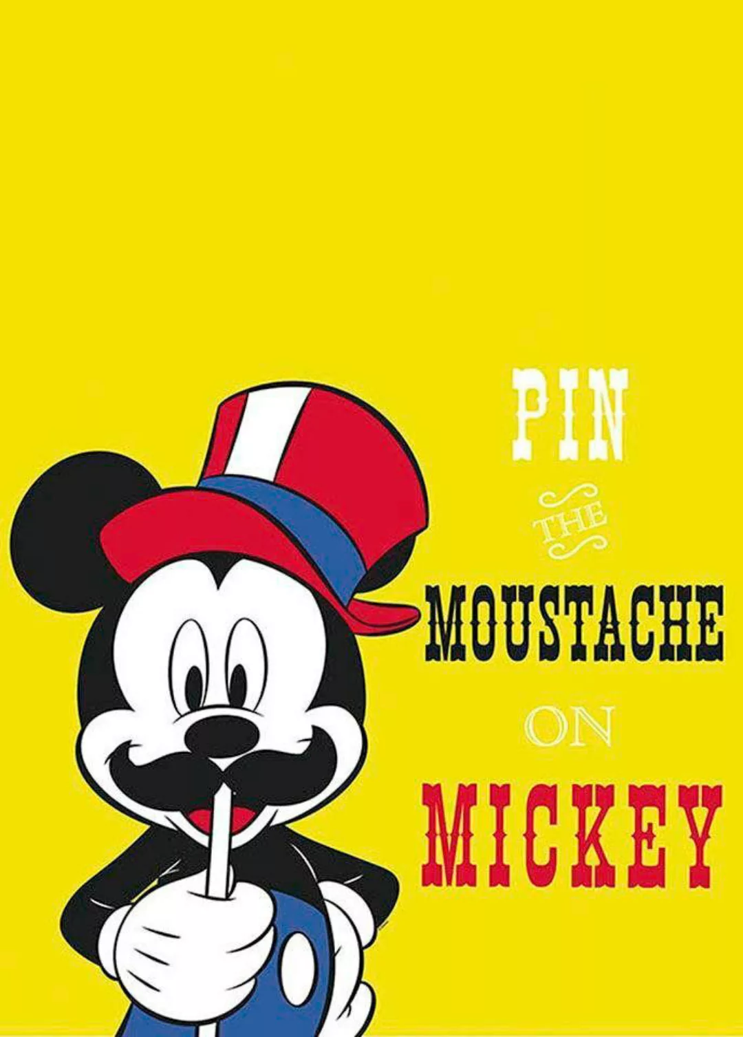 Komar Poster "Mickey Mouse Moustache", Disney, (1 St.), Kinderzimmer, Schla günstig online kaufen