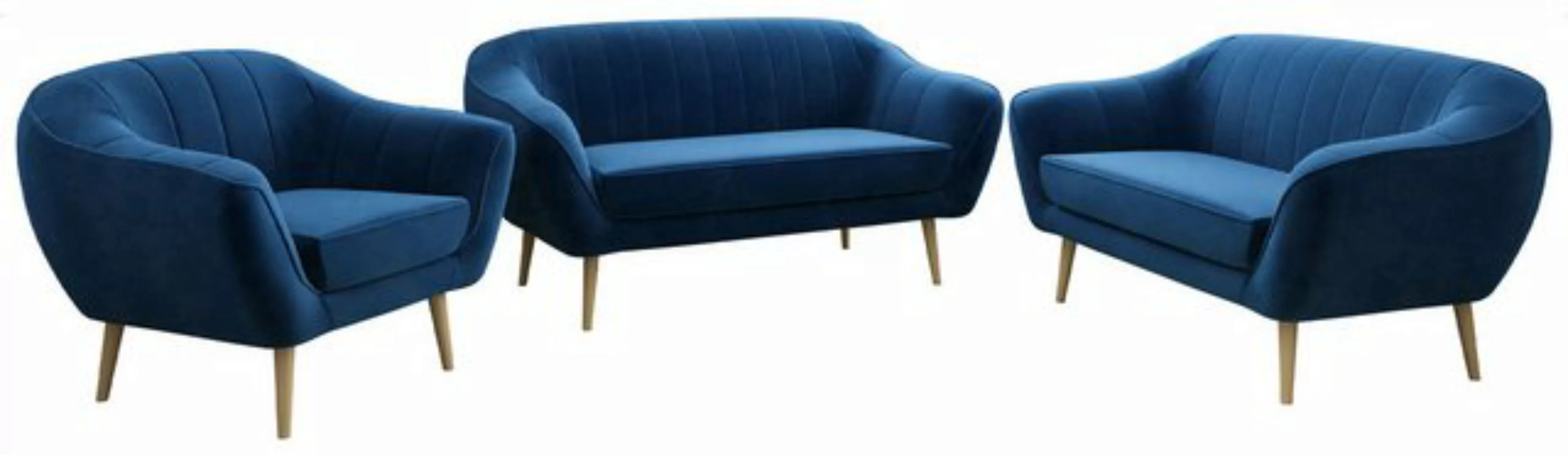 MKS MÖBEL Sofa GAJA 3 2 1, Set, Loungesofas und Sessel, T30-Schaum, Buchenb günstig online kaufen