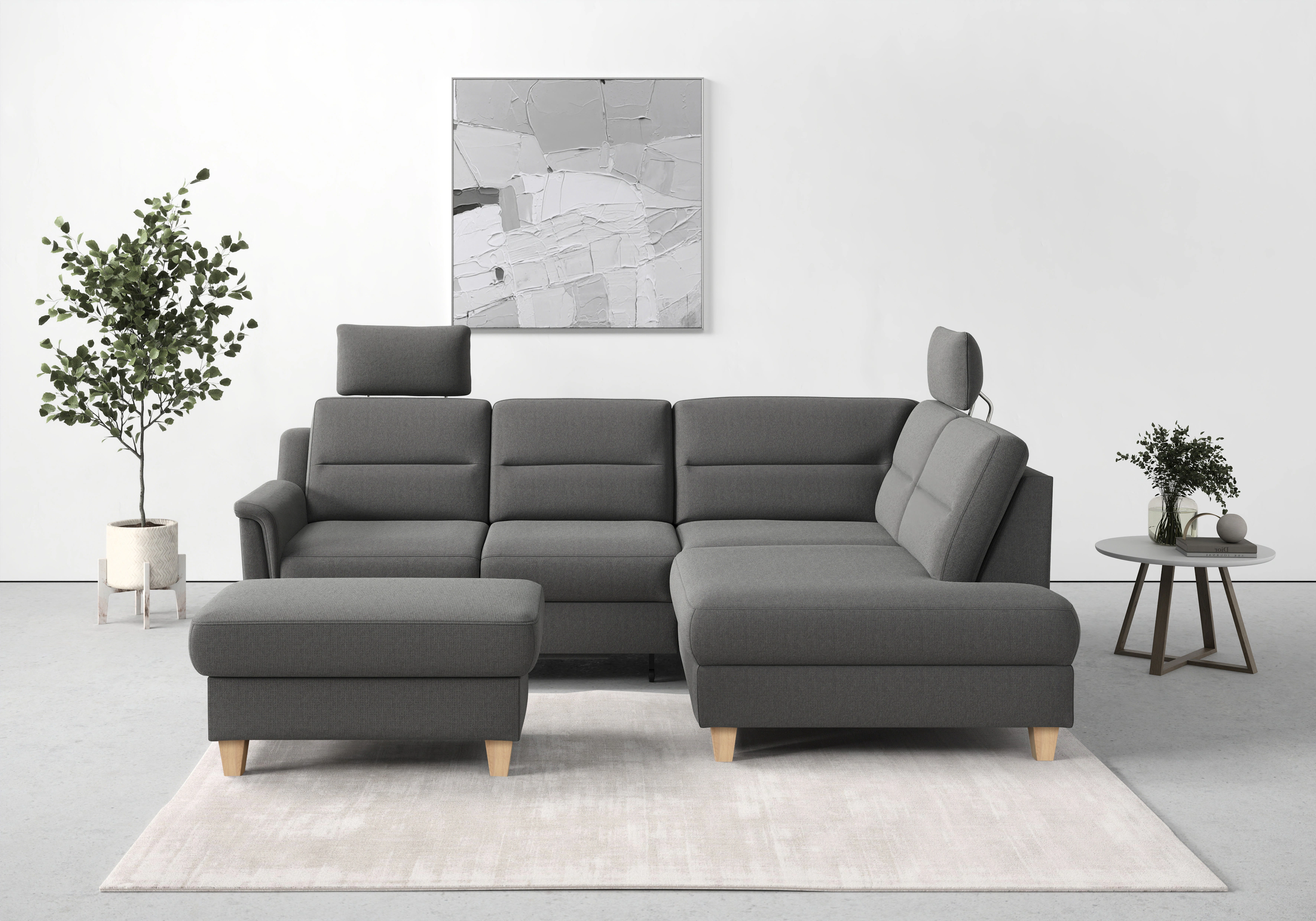sit&more Ecksofa "Farö L-Form", inklusive Federkern, wahlweise mit Bettfunk günstig online kaufen