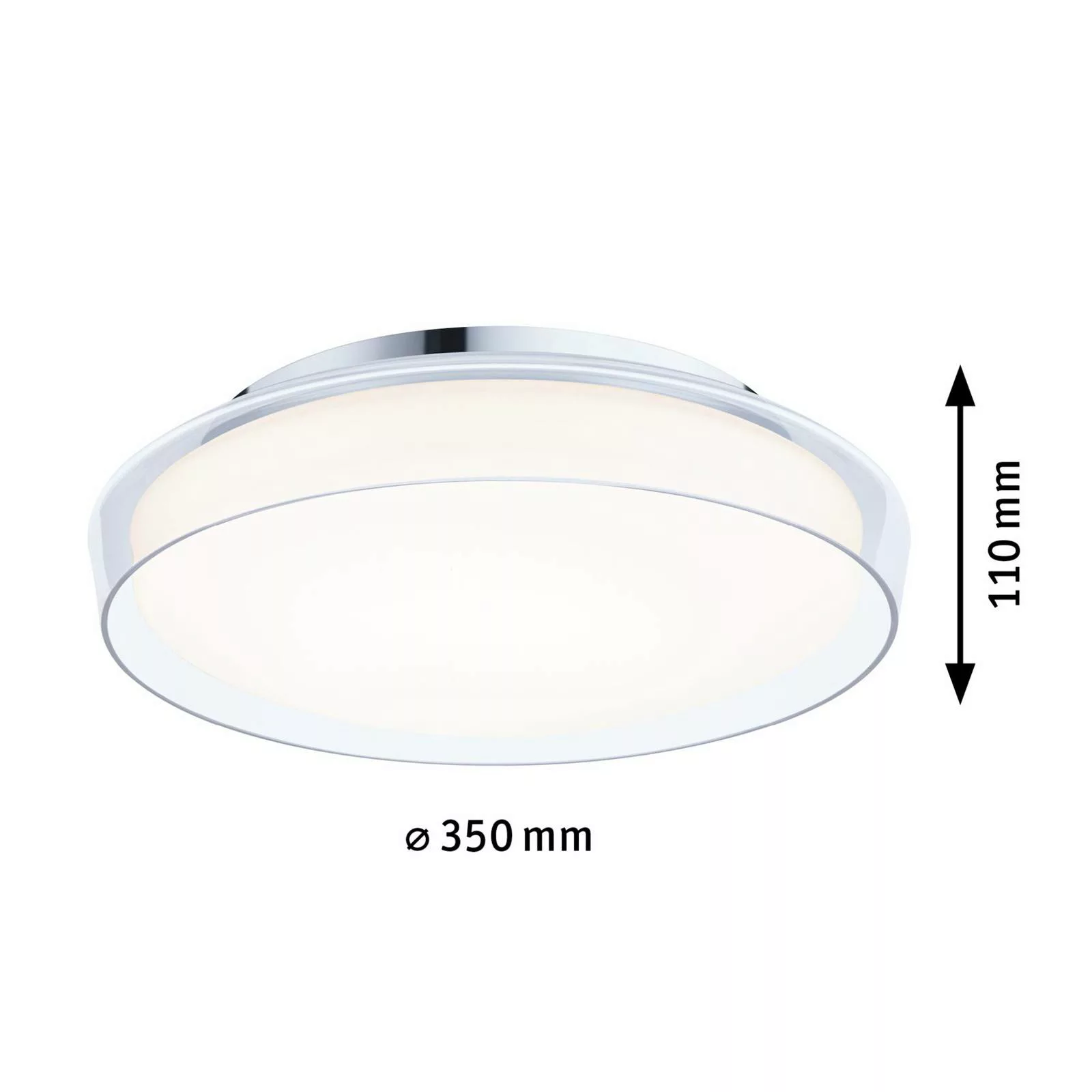 Paulmann LED Deckenleuchte »Selection Bathroom Luena IP44 16,5W 3000K Chrom günstig online kaufen