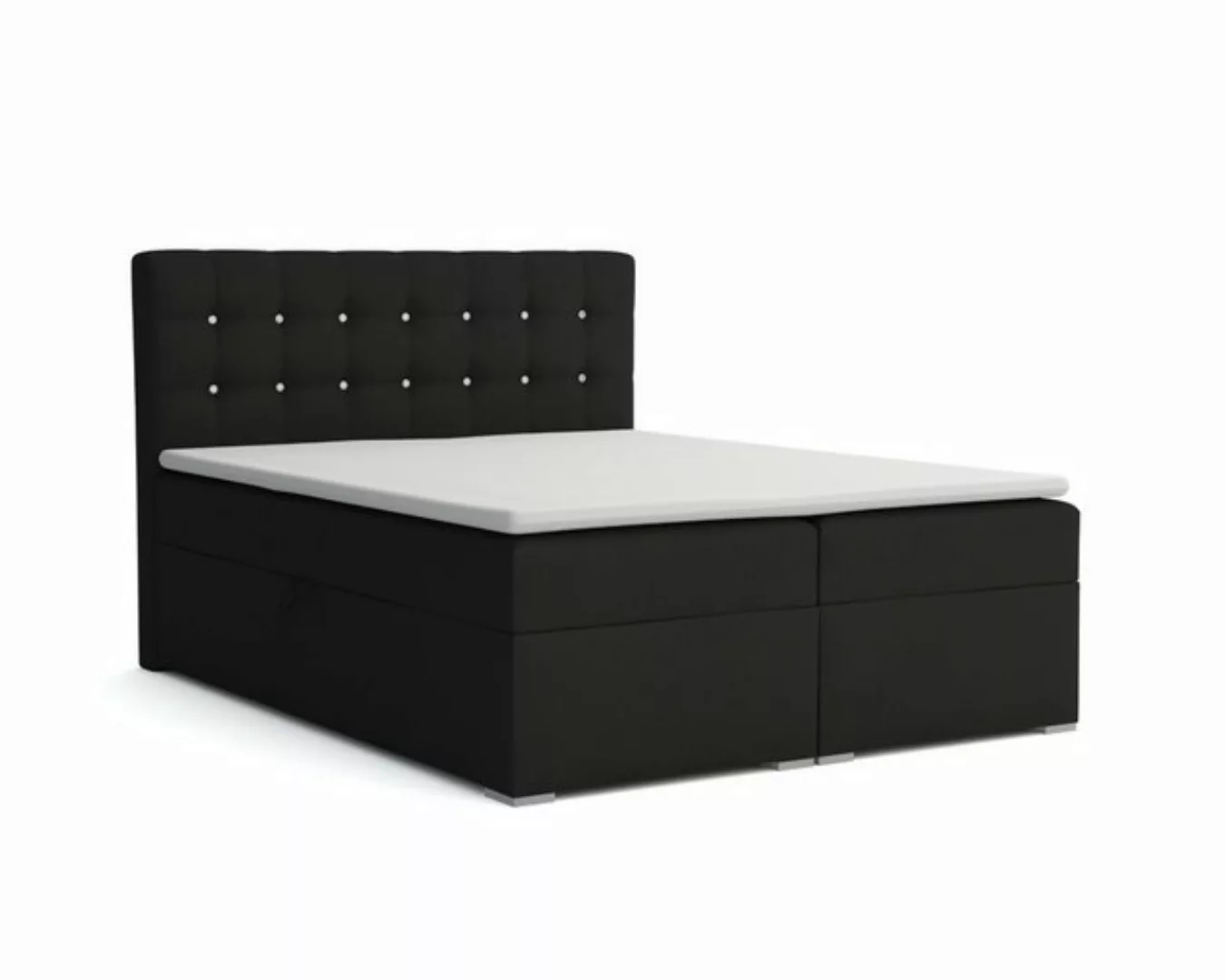 Deine Möbel 24 Boxspringbett ROSE Komplettbett inkl. Bonellfederkernmatratz günstig online kaufen